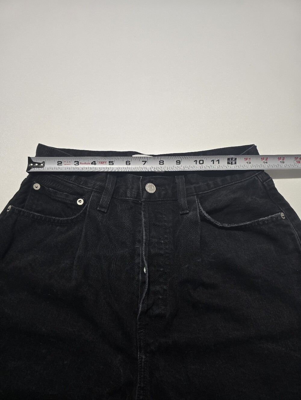 AGOLDE Rhoda Denim Shorts Front Button Fly Closure Size 26 - Picture 13 of 14